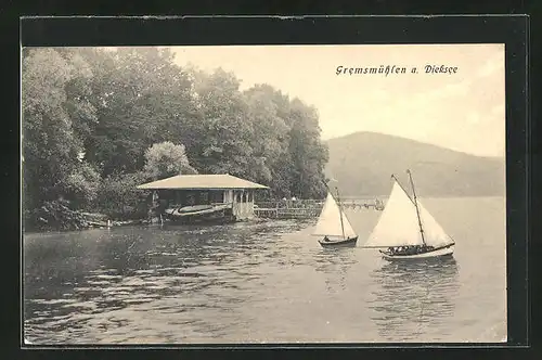 AK Gremsmühlen, Segelboote auf dem Dieksee