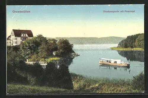 AK Gremsmühlen, Diekseepartie mit Parkhotel