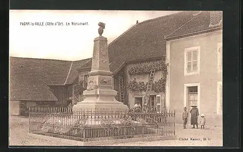 AK Pagny-la-Ville, Le Monument