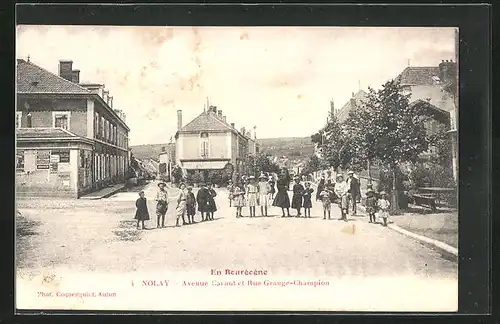 AK Nolay, Avenue Carnot et Rue Grange-Champion