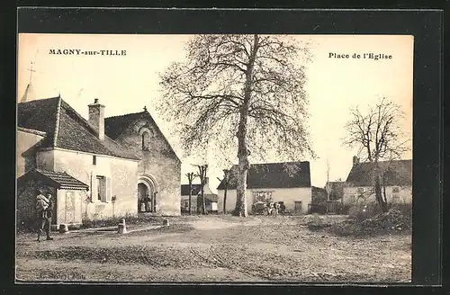 AK Magny-sur-Tille, Place de l`Eglise