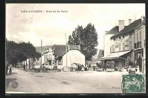 AK Les Laumes, Rue de la Gare