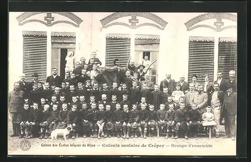 AK Crépey, Colonie scolaire, Groupe d`ensemble