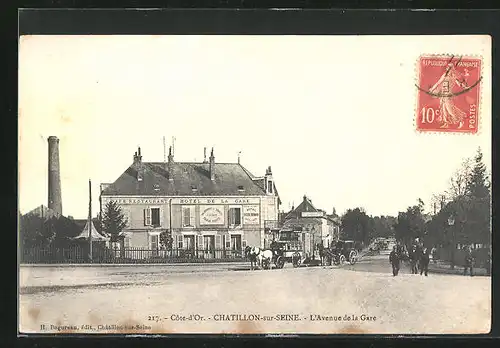 AK Chatillon-sur-Seine, L`Avenue de la Gare