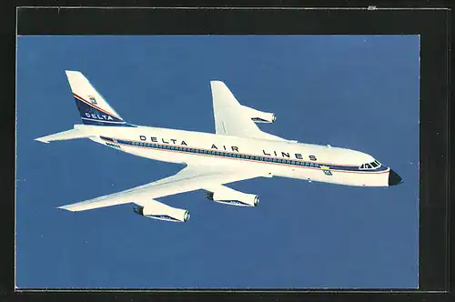AK Flugzeug Convair 880 Jetliner, Delta Airlines, am Himmel