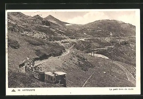 AK Artouste, Le petit train de route, Bergbahn