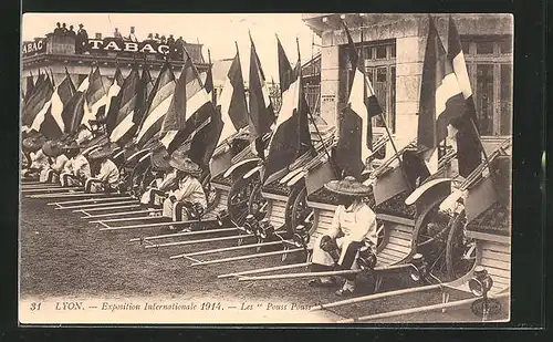 AK Lyon, Exposition Internationale 1914, Les Pouss Pouss