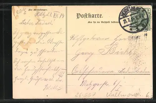 Künstler-AK Friedrich Kallmorgen: Heidelberg, Schlossbeleuchtung