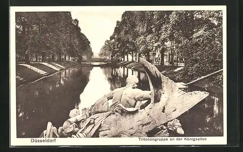 AK Düsseldorf, Tritonengruppe an der Königsallee