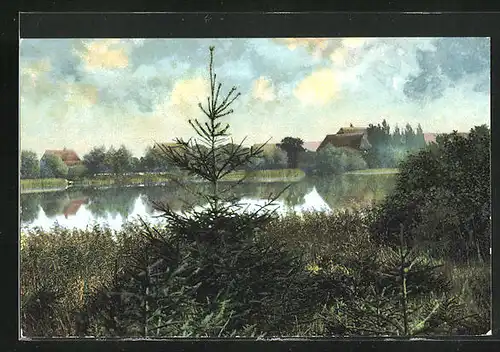 AK Timmdorf, Blick über den See zum Ort