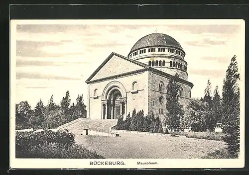 AK Bückeburg, Blick zum Mausoleum