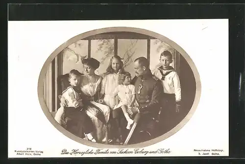 AK Herzogliche Familie von Sachsen-Coburg-Gotha