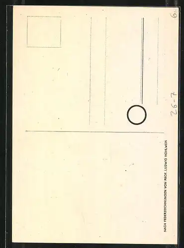 Künstler-AK Ludwig Hohlwein: Hase im Gras