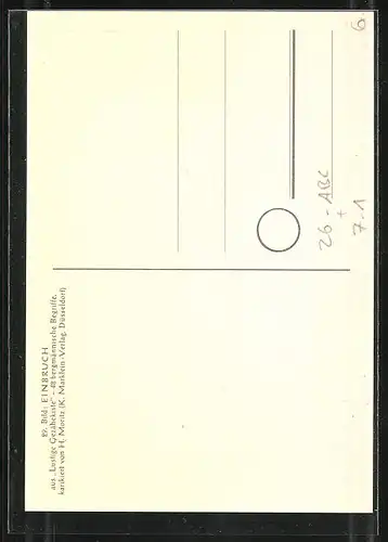 Künstler-AK sign. H. Moritz: Einbruch, Bergbau