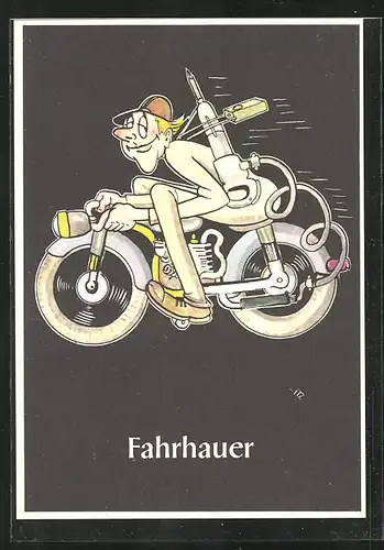 Künstler-AK sign. H. Moritz: Fahrhauer, Bergbau