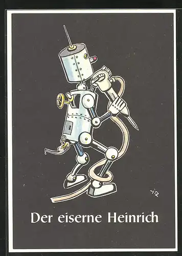 Künstler-AK sign. H. Moritz: Der eiserne Heinrich, Bergbau