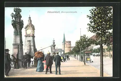 AK Düsseldorf, Rheinpromenade