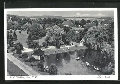 AK Bad Rothenfelde, Kahnteich aus der Vogelschau