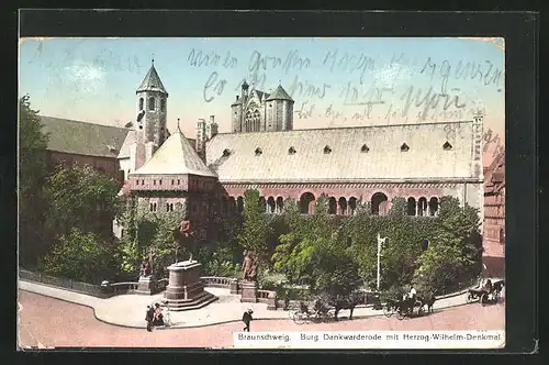 AK Braunschweig, Burg Dankwarderode mit Herzog-Wilhelm-Denkmal