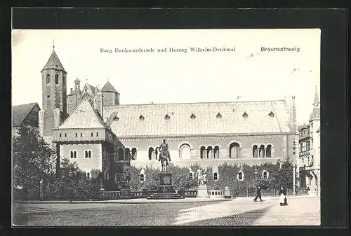 AK Braunschweig, Burg Dankwarderode und Herzog Wilhelm-Denkmal