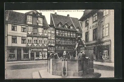 AK Braunschweig, Eulenspiegelhaus und Brunnen