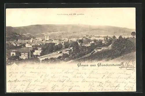 AK Gandersheim, Gesamtansicht von Südwesten aus gesehen