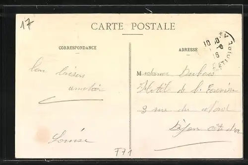 AK Chagny, Route de Beaune et Rue du Moulin