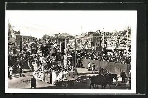 AK Nice, Carnaval 1935, Faschingsumzug