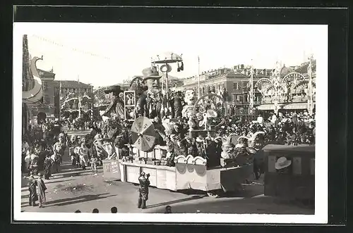 AK Nice, Carnaval 1935, Les Loteries, Faschingsumzug