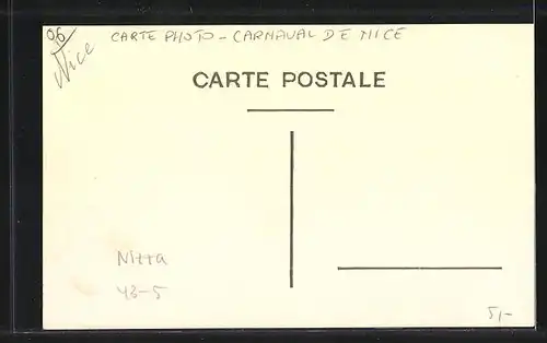 AK Nice, Carnaval, Faschingsumzug