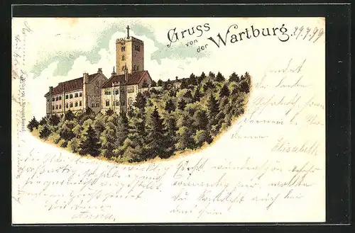 Lithographie Eisenach, Wartburg