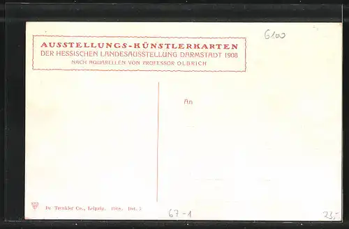 AK Landes-Ausstellung Darmstadt 1908 - Das Ernst-Ludwig-Haus