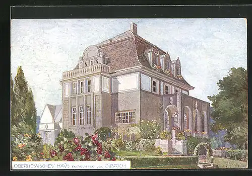 AK Landes-Ausstellung Darmstadt 1908 - Oberhessisches Haus