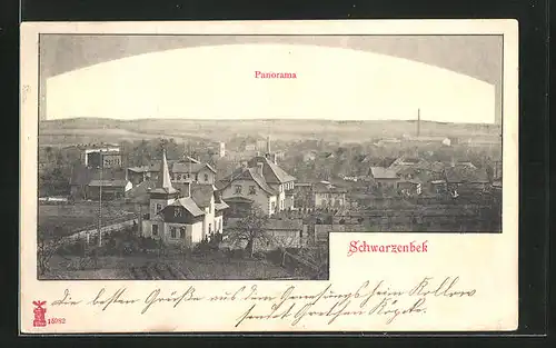 AK Schwarzenbek, Panorama aus der Vogelschau