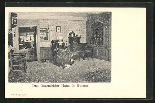 AK Husum, Stube im Ostenfelder Haus