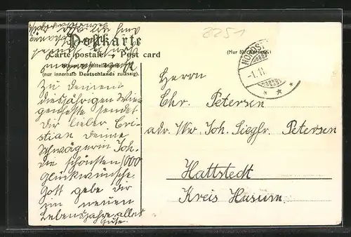 Künstler-AK Schobüll, Landschaftsbild