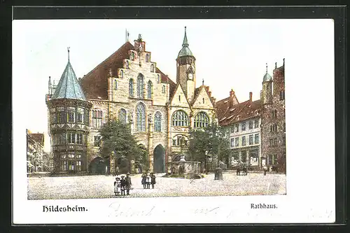 AK Hildesheim, Blick zum Rathaus