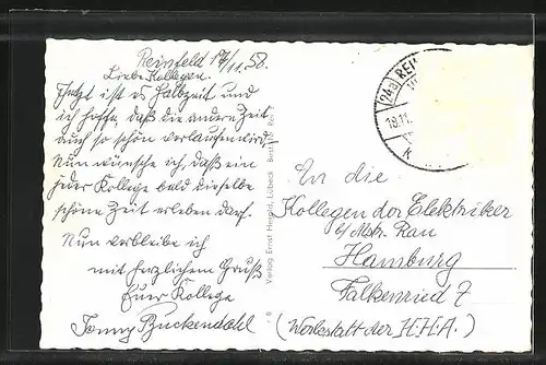 AK Reinfeld i. Holst., Claudius-Geburtssstätte, Neuhöferteich, im Genesungsheim, Erholungsheim, Heimstättenstrasse