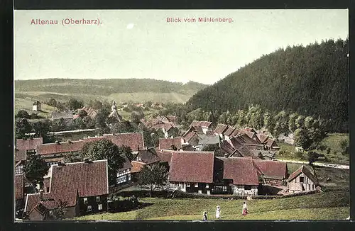 AK Altenau (Oberharz), Blick vom Mühlenberg