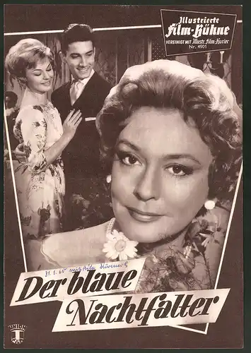 Filmprogramm IFB Nr. 4901, Der blaue Nachtfalter, Zarah Leander, Christian Wolff, Paul Hartmann, Regie: Wolfgang Schleif