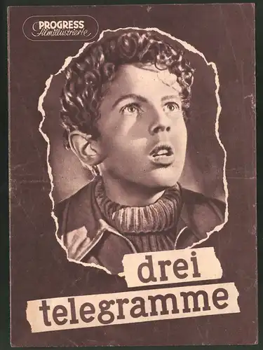 Filmprogramm PFI Nr. 12 /55, Drei Telegramme, Gerard Gervais, Pierrette Simonet, Olivier Hussenot, Regie: Henri Decoin