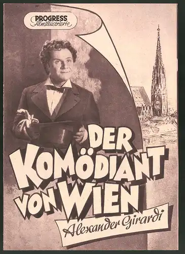 Filmprogramm PFI Nr. 89 /54, Der Komödiant von Wien, Karl Paryla, Christl Mardayn, Regie: Karl Paryla