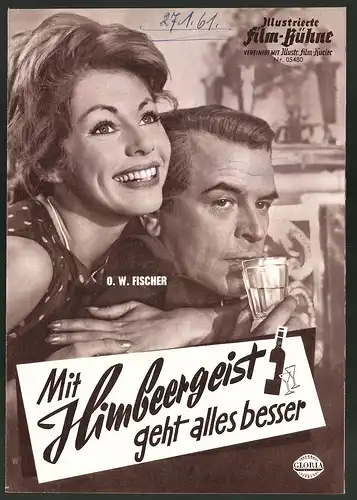 Filmprogramm IFB Nr. 05480, Mit Himbeergeist geht alles besser, O. W. Fischer, Marianne Koch, Regie: Georg Marischka