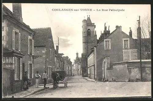 AK Coulanges-sur-Yonne, La Rue Principale