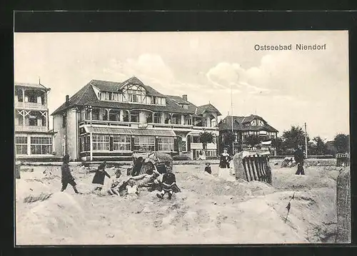 AK Niendorf, Familie mit Kindern am Strand