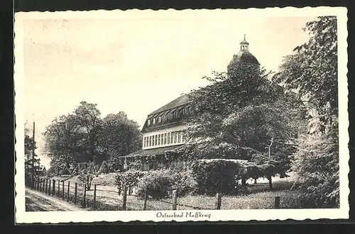 AK Haffkrug, Blick auf das Kindererholungsheim bei Sonnenschein