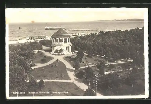 AK Timmendorferstrand, Musikpavillon mit Strandpartie