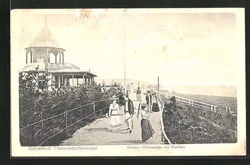 AK Timmendorferstrand, Strandpromenade mit Pavillon