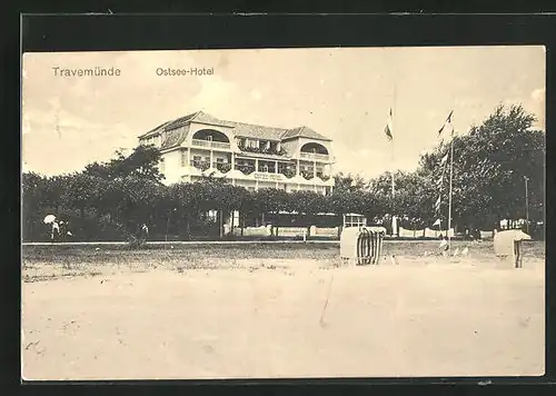 AK Travemünde, Blick auf das Ostsee-Hotel