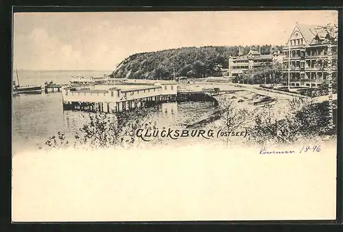 AK Glücksburg, Blick auf die Strandpromenade